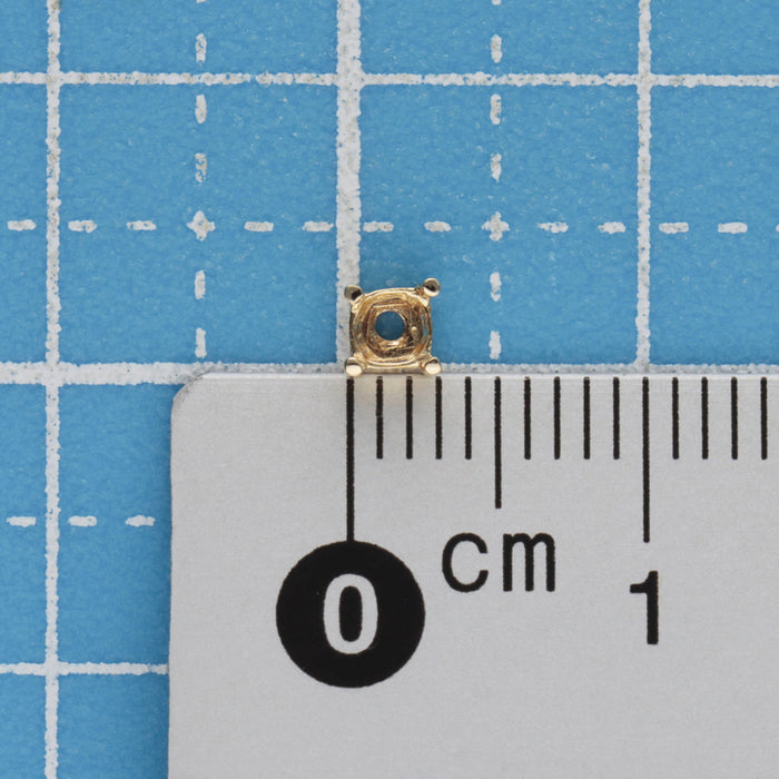 K18YG 4本爪シャトン枠 0.10ct