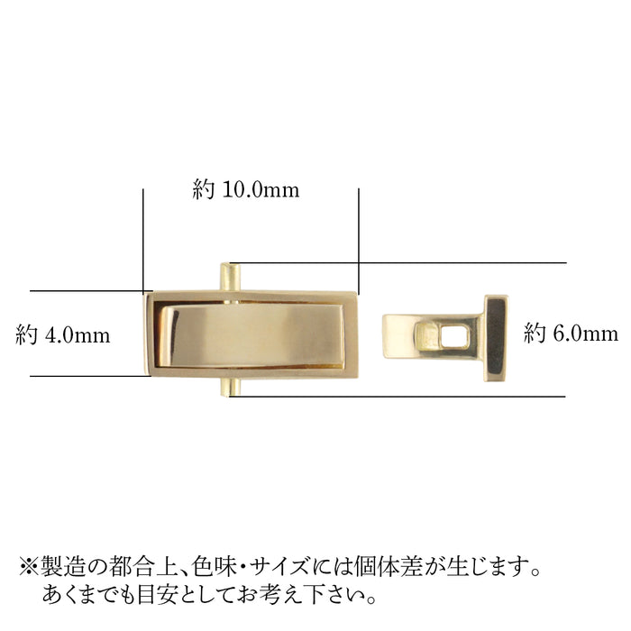 K18YG　ボックスクラスプ