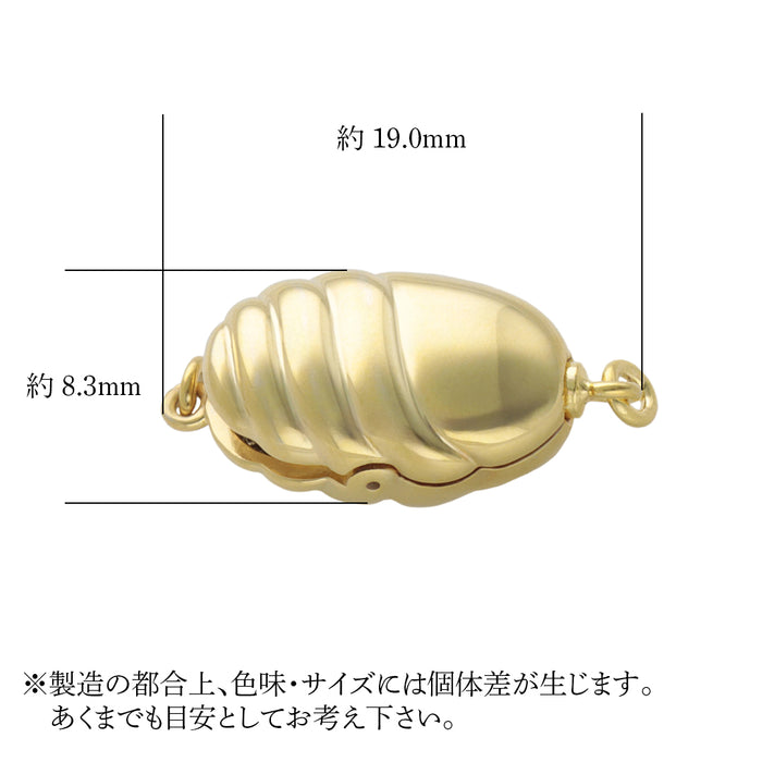 SV　ビーンズクラスプ
波ハーフ　金メッキ