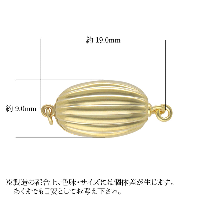 SV　ビーンズクラスプ
波横　金メッキ