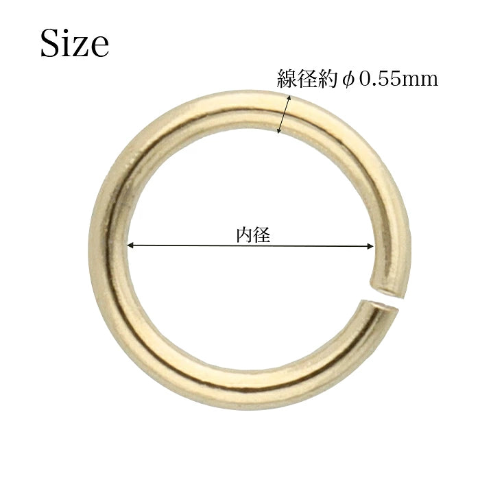 丸カン  線径0.55mm 内径 1.4mm 2.0mm 3.0mm【Pt900/K18YG/K18WG】