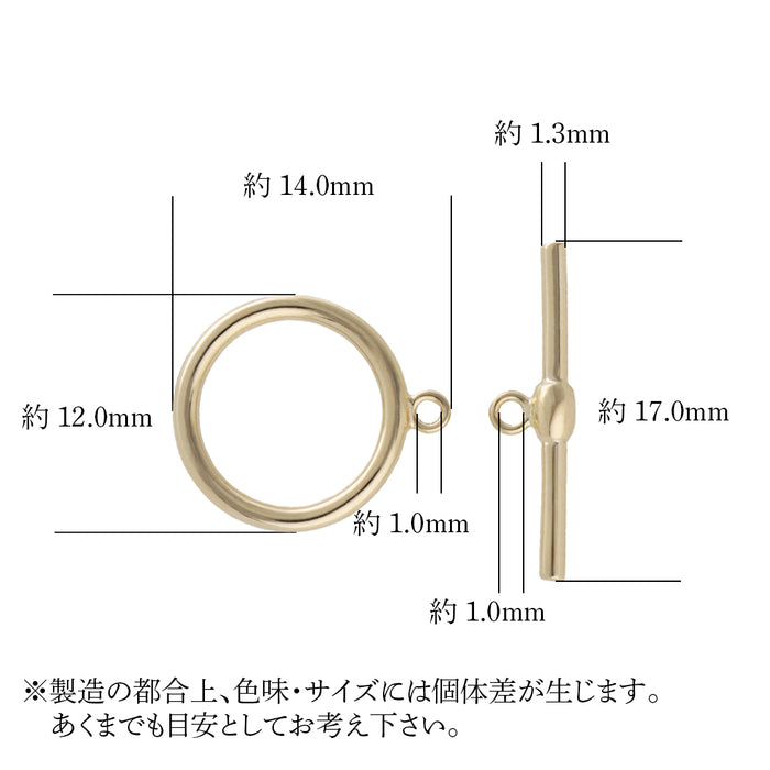 K18YG トグルクラスプ　ラウンド