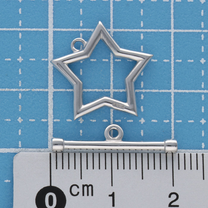 K18WG トグルクラスプ　スター