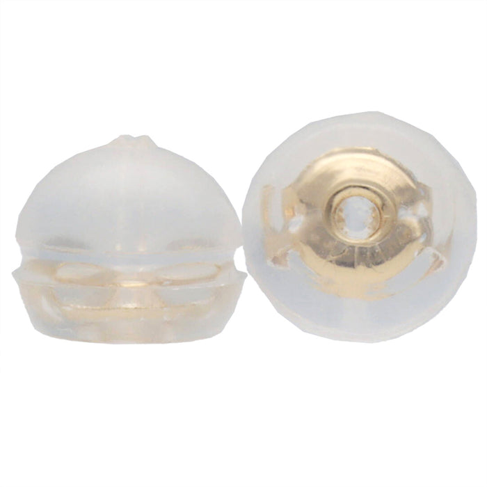 K10YG dome-shaped silicone catch with bullion