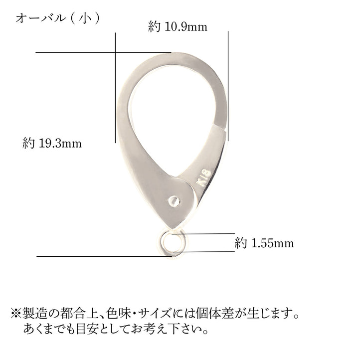 K18WG デザインフックオーバル　小