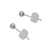 K18WG 丸玉ピアス
スマートポスト2本溝0.7/10　先端丸