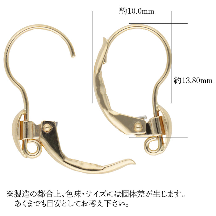K18YG　ジャーマンフックC　ブラ(M)
