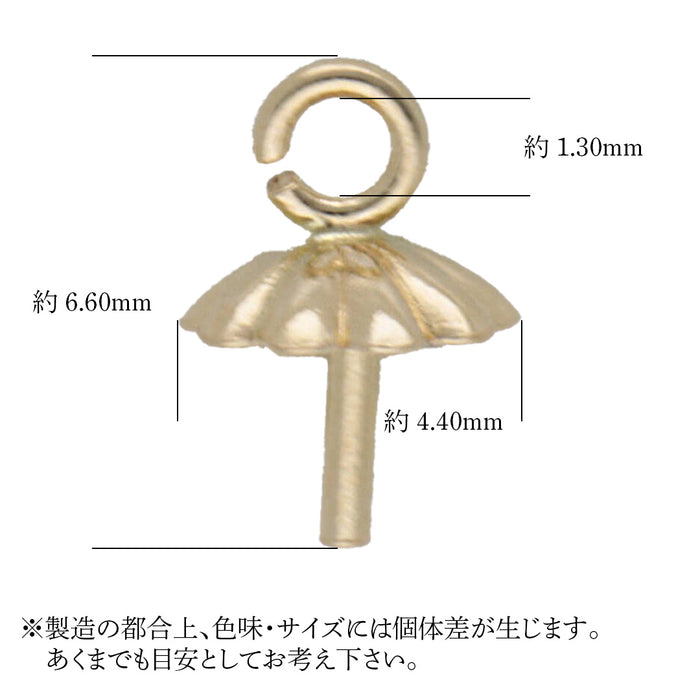 K18YG 菊皿丸カン口開き