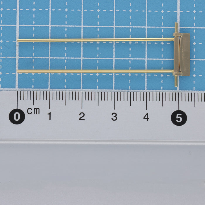 K18YG 2本ブローチ針