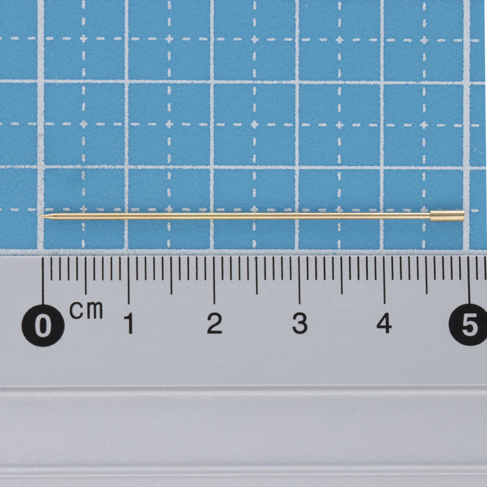 K18YG ピンブローチ針5.0cm
ネジ切り　パイプ付き