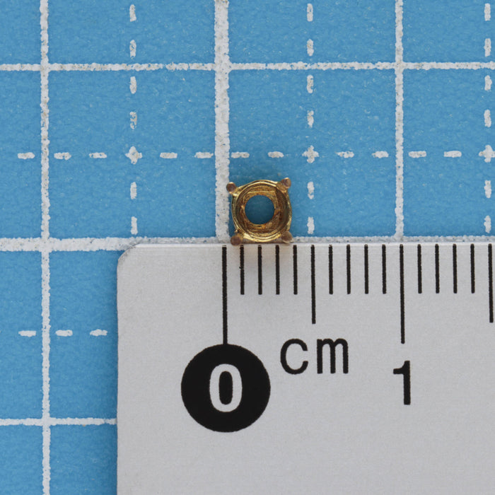 K18YG 4本爪シャトン枠 0.20ct