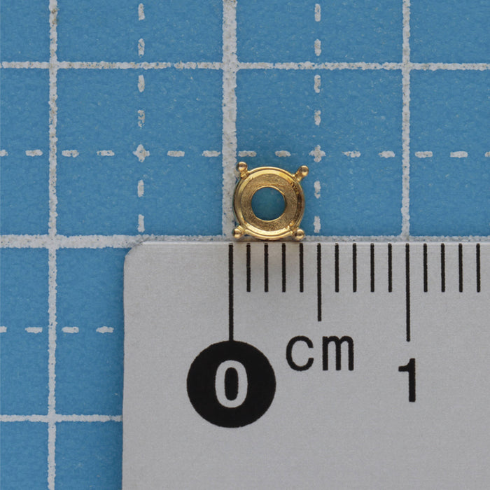 K18YG 4本爪シャトン枠 0.30ct