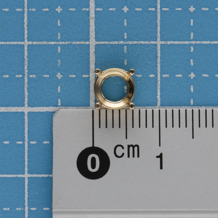 K18YG 4本爪シャトン枠 1.00ct