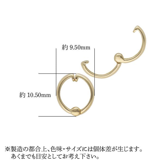 K18YG(6:4)　ギュットイヤリングΦ10