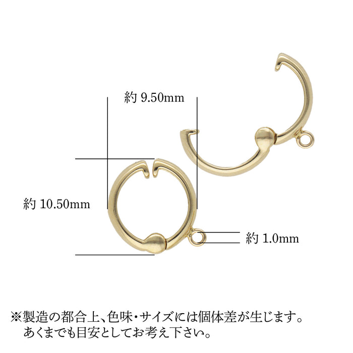 K18YG　ギュットイヤリングブラ外径Φ10