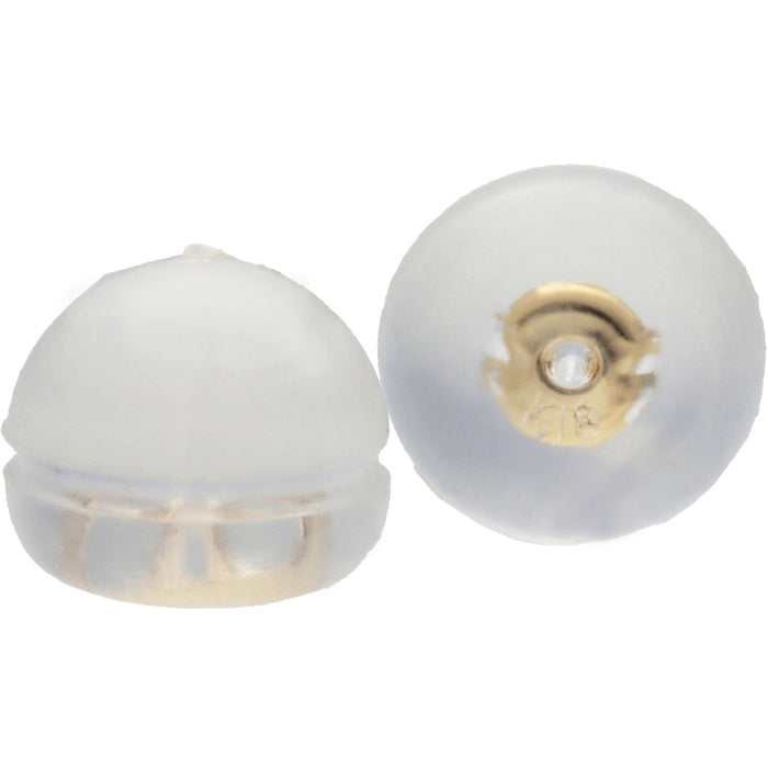 K18YG dome-shaped silicone catch with metal