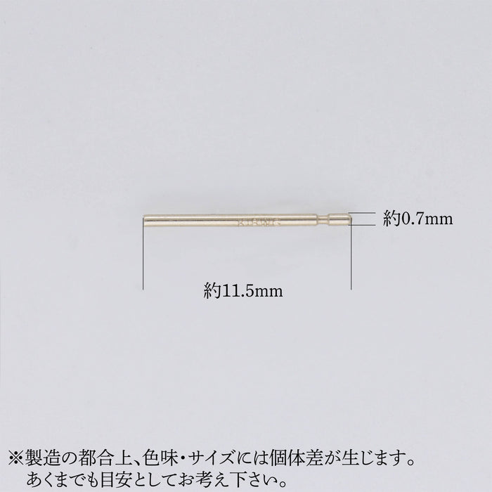 K18WG　ピアスポスト(加工用)  0.7/11.5mm