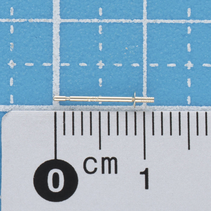 K10YG direct earrings 0.65 2mm plate 9.0mm below plate