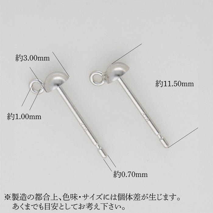 K10WGブラピアス0.7　半玉3mm