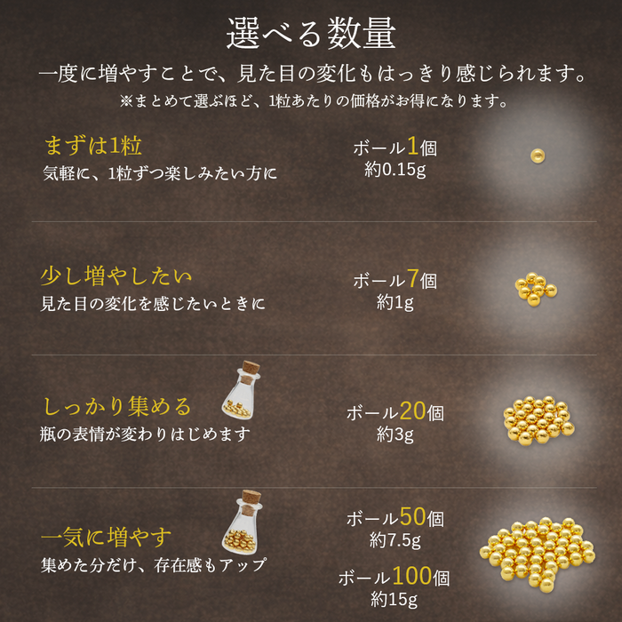 【4月上旬より順次発送予定】K24 純金ボール 追加用【ボールのみ】