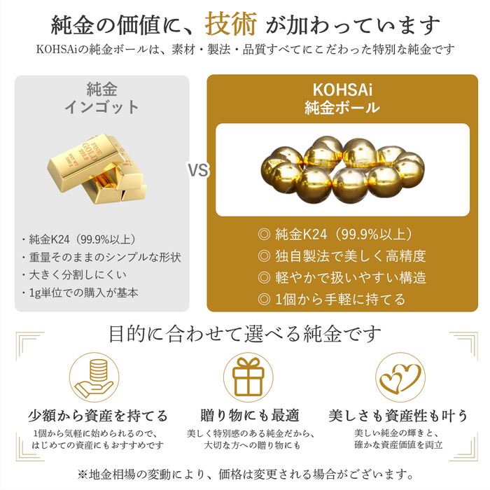 K24 純金ボール 追加用【ボールのみ】