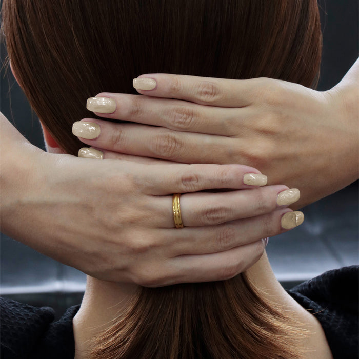 【受注販売/納期約3週間】K24 純金リング (センターライン)