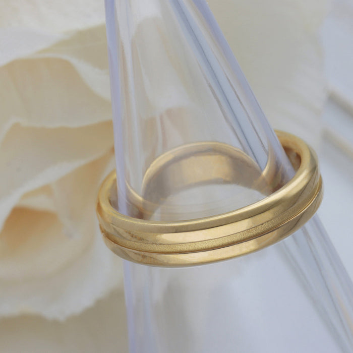 【受注販売/納期約3週間】K24 純金リング (センターライン)