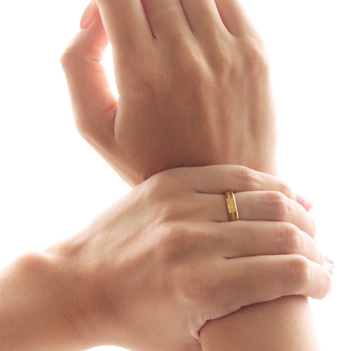 【受注販売/納期約3週間】K24 純金リング (センターライン)